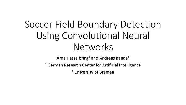 Soccer Field Boundary Detection Using Convolutional Neural Networks