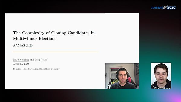 The Complexity of Cloning Candidates in Multiwinner Elections