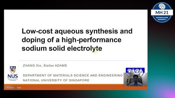 Low cost aqueous synthesis and doping of a high performance sodium solid electrolyte