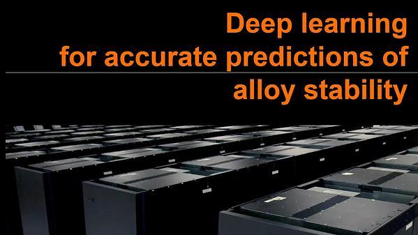 Deep learning for accurate predictions of alloy stability