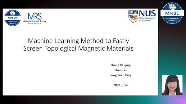 Machine Learning Method to Fastly Screen Topological Magnetic Materials