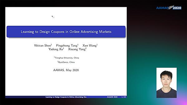 Learning to Design Coupons in Online Advertising Markets