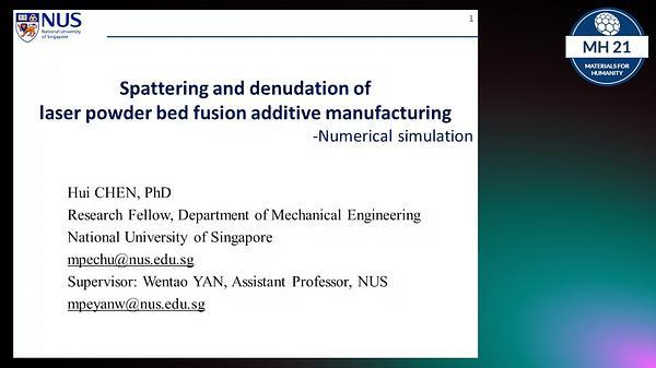DEM-CFD simulation on spattering and denudation of laser powder bed fusion additive manufacturing