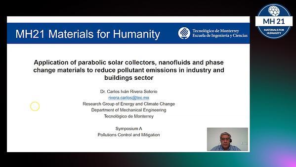 Applications of parabolic solar collectors, nanofluids and phase change materials to reduce pollutant emissions