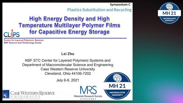 High Energy Density and High Temperature Multilayer Polymer Films for Capacitive Energy Storage