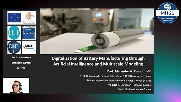Digitalization of Battery Manufacturing through Artificial Intelligence and Multiscale Modeling