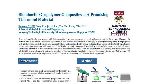 Biomimetic Geopolymer Composites as A Promising Thermoset Material