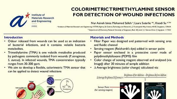 Colorimetric Trimethylamine Sensor for Detection of Wound Infections