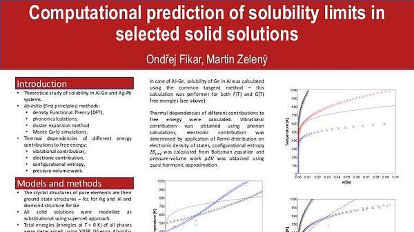 Computational prediction of solubility in Al-Ge and Ag-Pb alloys