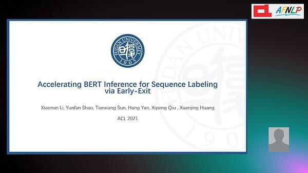 Accelerating BERT Inference for Sequence Labeling via Early-Exit