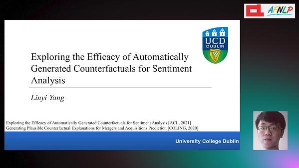 Exploring the Efficacy of Automatically Generated Counterfactuals for Sentiment Analysis