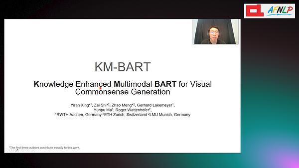 KM-BART: Knowledge Enhanced Multimodal BART for Visual Commonsense Generation