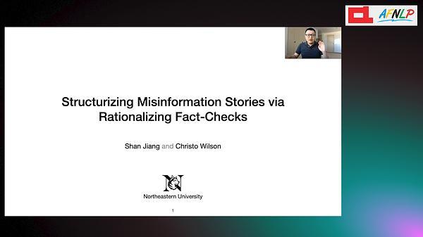 Structurizing Misinformation Stories via Rationalizing Fact-Checks