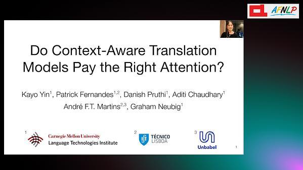 Do Context-Aware Translation Models Pay the Right Attention?