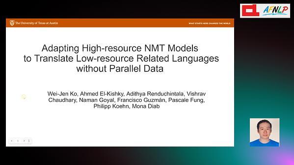 Adapting High-resource NMT Models to Translate Low-resource Related Languages without Parallel Data