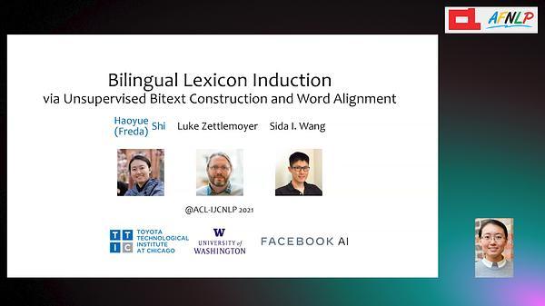 Bilingual Lexicon Induction via Unsupervised Bitext Construction and Word Alignment