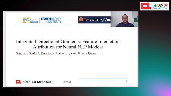 Integrated Directional Gradients: Feature Interaction Attribution for Neural NLP Models