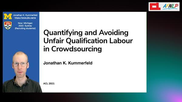 Quantifying and Avoiding Unfair Qualification Labour in Crowdsourcing