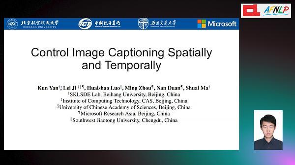 Control Image Captioning Spatially and Temporally