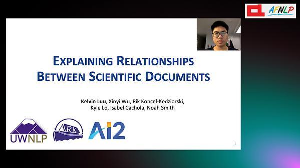 Explaining Relationships Between Scientific Documents