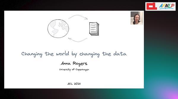 Changing the World by Changing the Data