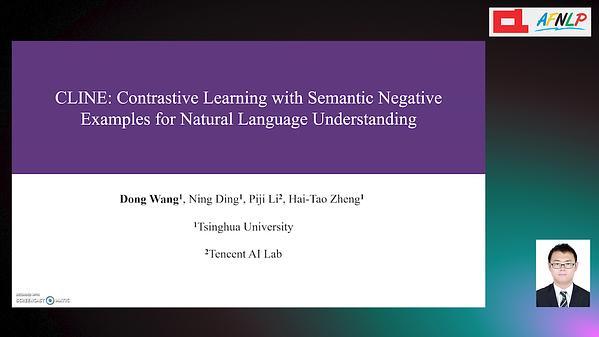 CLINE: Contrastive Learning with Semantic Negative Examples for Natural Language Understanding