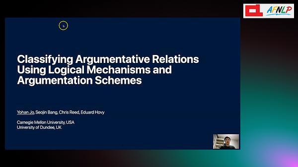 Classifying Argumentative Relations Using Logical Mechanisms and Argumentation Schemes