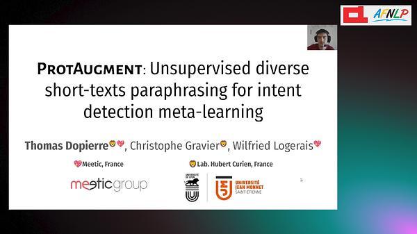 ProtAugment: Intent Detection Meta-Learning through Unsupervised Diverse Paraphrasing