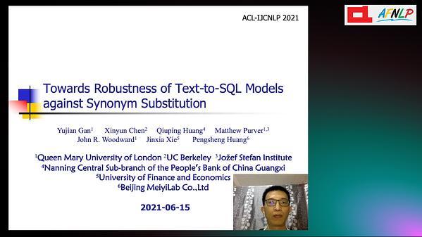 Towards Robustness of Text-to-SQL Models against Synonym Substitution