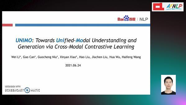 UNIMO: Towards Unified-Modal Understanding and Generation via Cross-Modal Contrastive Learning