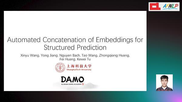 Automated Concatenation of Embeddings for Structured Prediction