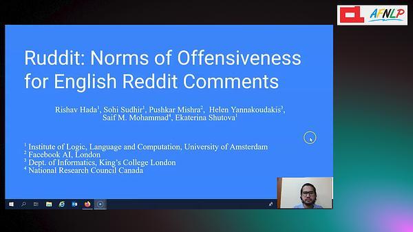 Ruddit: Norms of Offensiveness for English Reddit Comments