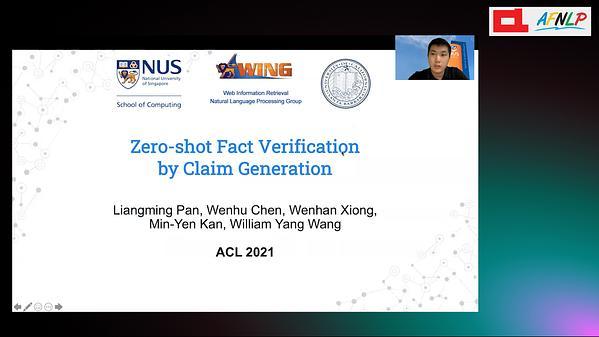Zero-shot Fact Verification by Claim Generation