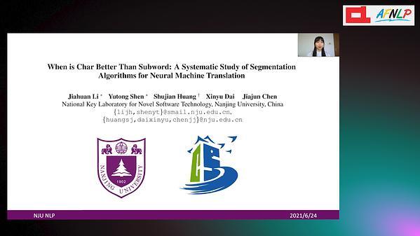 When is Char Better Than Subword: A Systematic Study of Segmentation Algorithms for Neural Machine Translation