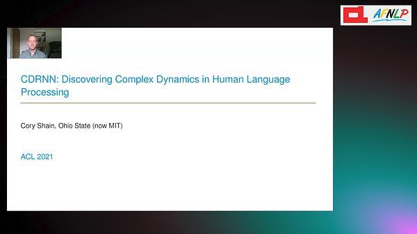 CDRNN: Discovering Complex Dynamics in Human Language Processing