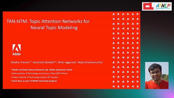 TAN-NTM: Topic Attention Networks for Neural Topic Modeling