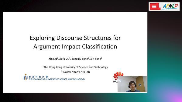 Exploring Discourse Structures for Argument Impact Classification