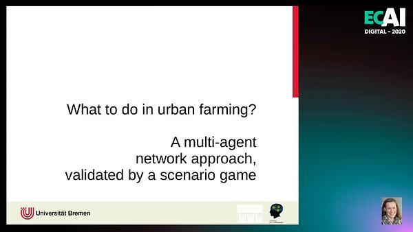 What to do in urban farming? A multi-agent network approach, validated by a scenario game