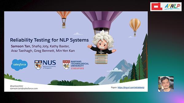 Reliability Testing for Natural Language Processing Systems