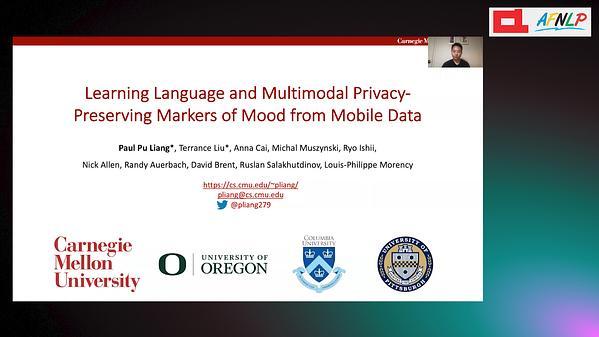 Learning Language and Multimodal Privacy-Preserving Markers of Mood from Mobile Data