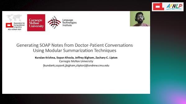 Generating SOAP Notes from Doctor-Patient Conversations Using Modular Summarization Techniques