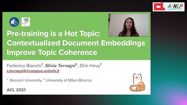 Pre-training is a Hot Topic: Contextualized Document Embeddings Improve Topic Coherence