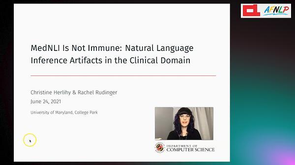 MedNLI Is Not Immune: Natural Language Inference Artifacts in the Clinical Domain