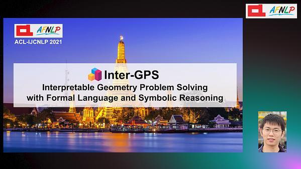 Inter-GPS: Interpretable Geometry Problem Solving with Formal Language and Symbolic Reasoning