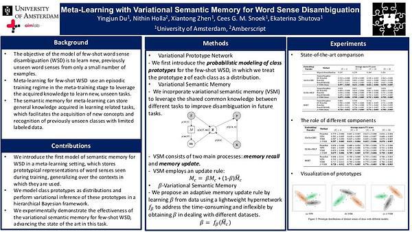 Meta-Learning with Variational Semantic Memory for Word Sense Disambiguation