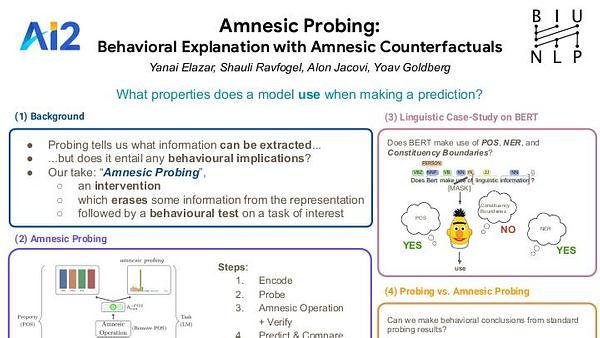 Amnesic Probing: Behavioral Explanation With Amnesic Counterfactuals