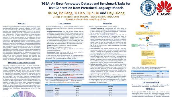 TGEA: An Error-Annotated Dataset and Benchmark Tasks for TextGeneration from Pretrained Language Models
