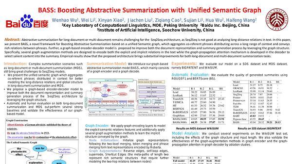 BASS: Boosting Abstractive Summarization with Unified Semantic Graph