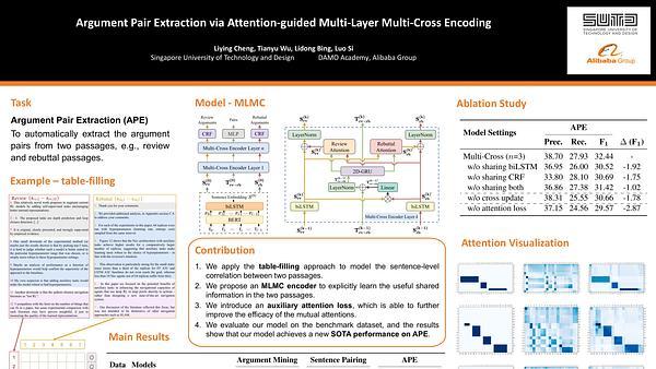Argument Pair Extraction via Attention-guided Multi-Layer Multi-Cross Encoding