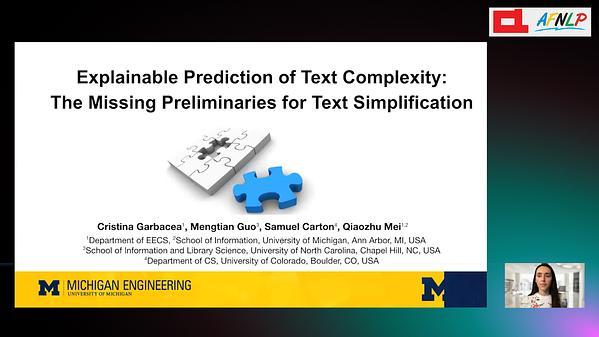 Explainable Prediction of Text Complexity: The Missing Preliminaries for Text Simplification